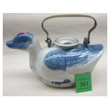 CHINESE DUCK FORM TEAPOT, CONTEMPORARYPhoto Description