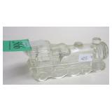 5" WIDE GLASS CANDY CONTAINER IN THE SHAPE OF A TRAINPhoto Description