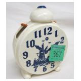 DIAMOND POTTERY CERAMIC CLOCK VASEPhoto Description