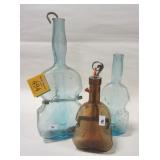 THREE GLASS VIOLIN WALL POCKET