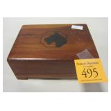 5" WIDE SCOTTIE DOG CEDAR BOX