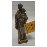 METAL FIGURE OF SAINT ANTHONY 4" TALL