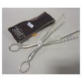 ITALIAN SILVER PLATE NOODLE TONGS