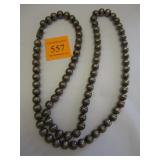 MEXICAN 925 SILVER BEAD NECKLACE. 4.19 TROY OUNCES