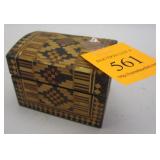 USSR 2.75" WIDE WOOD TRINKET BOX