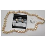 Pink fresh water pearls