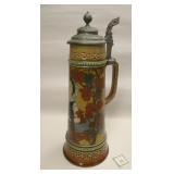 METTLACH GERMAN STEIN. 14" TALL