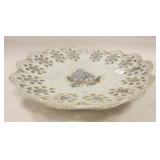 Studio Pottery signed footed plate