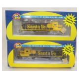 TWO ATHEARN MODEL RAILROAD ENGINES WITH BOXES: 3345 & 3807, ORIGINAL BOXES AND PAPER