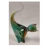 MURANO GLASS CAT WITH CONTROLLED BUBBLES