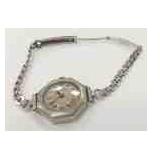 14K WHITE GOLD BULOVA LADIES WATCH