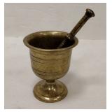 MINI BRASS MORTAR AND PESTAL