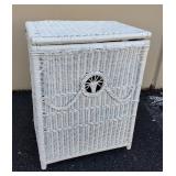 PAINTED WICKER HAMPER