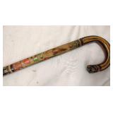 CARVED AND PAINTED MEXICAN CANE