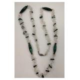 crystal malachite necklace
