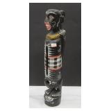 AFRICAN PAINTED WOOD SLIT DRUM