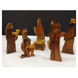 WOOD NATIVITY SET BY PUCKANE CRAFTS, IRELAND