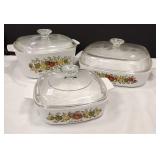 ORNING WARE SPICE OF LIFE CASSEROLES