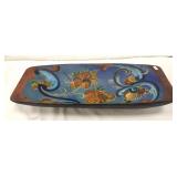 MAY FJETLAND FIELD ROSEMALING WOOD BOWL