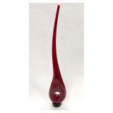 MCQUAID ART GLASS BUD VASE SCULPTURE