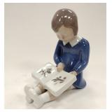 ROYAL COPENHAGEN GIRL WITH BOOK 2247
