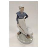 RARE ROYAL COPENHAGEN GIRL WITH GOOSE #528