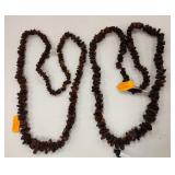 brown raw amber necklaces