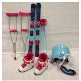 American Girl ski set