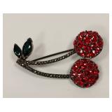 RHINESTONE MARCASITE PIN MARKED 925 THAILAND
