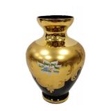 ENAMELED GLASS VASE