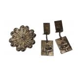SILVER FILIGREE BROOCH