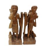 PAIR OF IGOROT TYPE WOOD CARVINGS