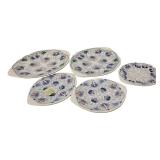 FIVE ROYAL COPENHAGEN HOLLAND AMERICA LINE PLATES