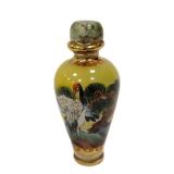 DELICATE CHINESE INSIDE PAINTED GLASS SNUFF BOTTLE