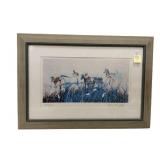 PENCIL SIGNED AND NUMBERED LITHOGRAPH OF HORSES
