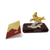 RISIS SINGAPORE GOLD PLATED CARP ON STAND