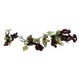 LARGE STONE GRAPE AND LEAF DISPLAY