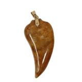 brown jade pendant with 14k