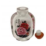 Chinese inside painted crystal glass snuff