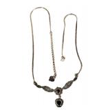 STERLING NECKLACE WITH HEARTS
