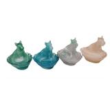 Boyd glass scottie dogs on baskets