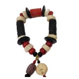 Chinese white & red coral bracelet