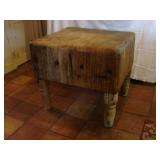 Butcher block table