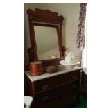 Antique Marble Topped Dresser 