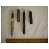 Antique fountain pens gold