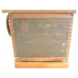 Close-up coffee grinder label