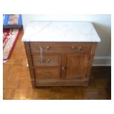 Antique marble-top washstand