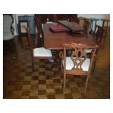 Duncan Phyfe table and 7 chairs