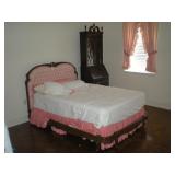 Antique oak bed complete