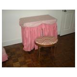 Antique dressing table with bench